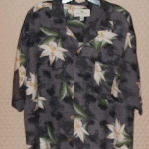 Men's short sleeve silk shirt